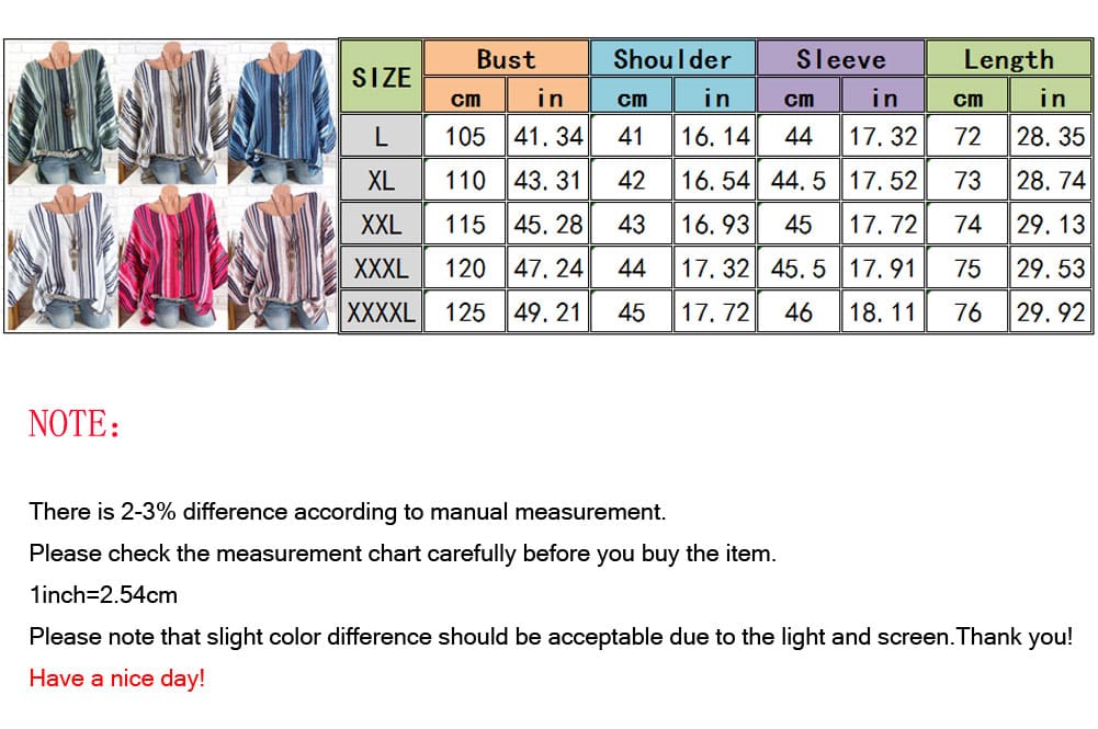 Plus Size New Women Tops Raglan Sleeve Shirt arrival Cotton Linen Striped Baggy Tunic O-Neck Loose Shirt