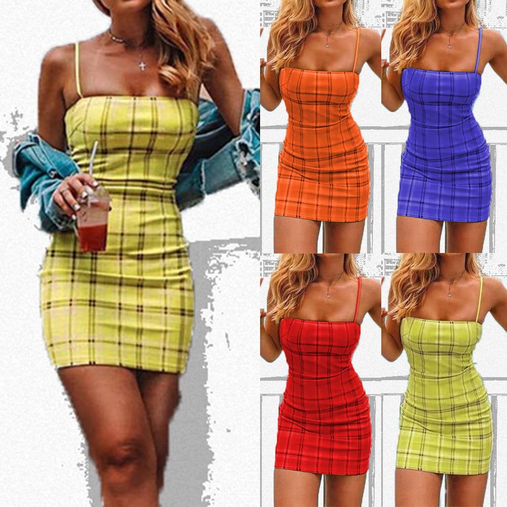 Women Lattice Strap Sleeveless Summer Stretchy Package Hip Bodycon Holiday Mini Dress Sundress