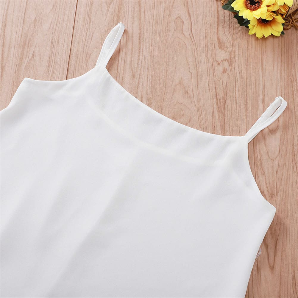 New Women Ladies Vest Tank Top Chiffon Long Loose Solid Beach Casual Swing Cami Tops Blouse Summer Clothes