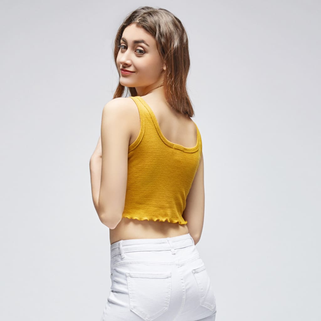 Women Casual Tank Top Vest Blouse Lady Casual Sleeveless Summer Crop Top Shirt Cami Top Outwear Streetwear