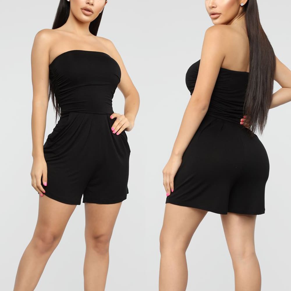 New Women Ladies Clubwear Summer Playsuit Bodycon Sexy Off Shoulder Tube Tops Party Jumpsuit Romper Trousers