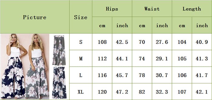 Fashion Women Boho Floral High Waist Long Pants Palazzo Baggy Wide Leg Ladies Summer Loose Casual Trousers