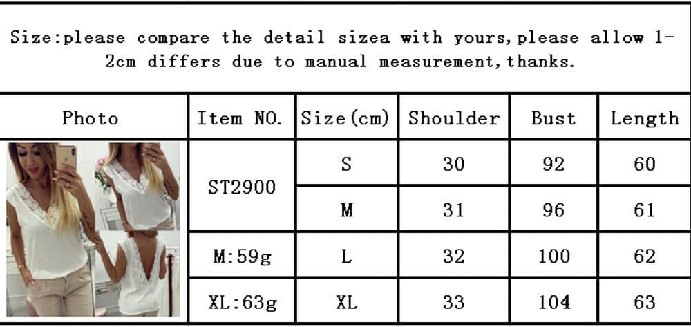 Fashion Women Summer Loose Backless Lace Vest Top Ladies Sleeveless Sexy V-Neck Casual Blouse Tank Tops Shirt