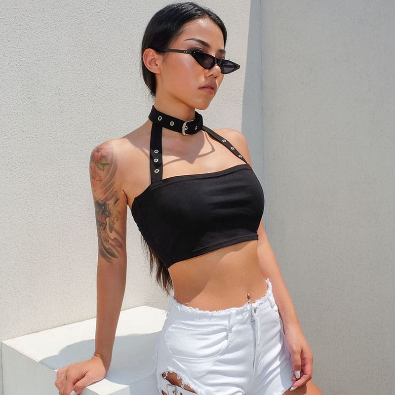 Women Camisole Female Summer Casual Spaghetti Strap Sleeveless V-Neck Vest Crop Tops Women Beach Clothes