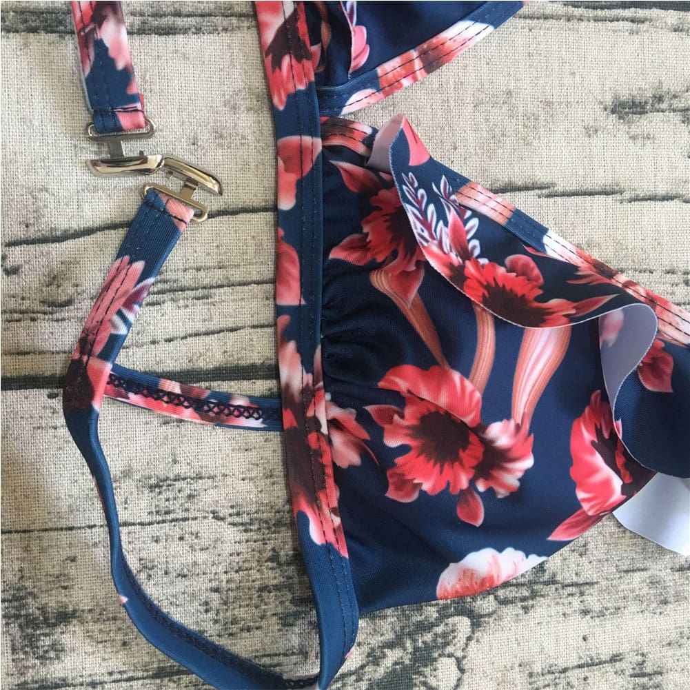 Women Push-up Padded Bikini Hot Retro Swimsuit Print Swimwear Girls Beachwear Female Bathing Suit Swimming Suit Biquini