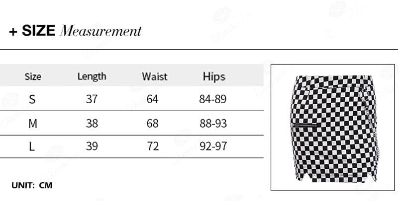 2019 Fashion Skirt Women Ladies Black And White Plaid Elastic Summer Bodycon Bandage Mini Short Pencil Skirt