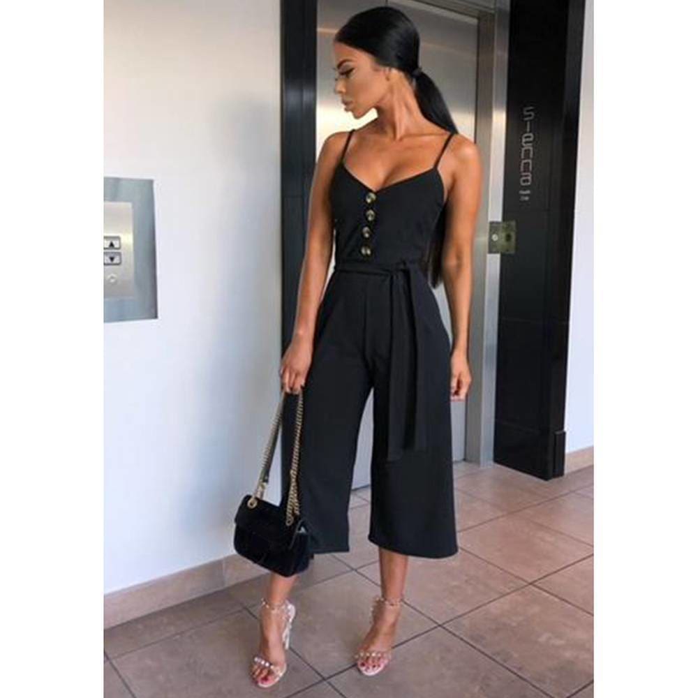 Summer Women Ladies Clubwear Playsuit Fashion Bodycon Party Jumpsuit Romper Trousers Casual Loose Linen Cotton Jumpsuit