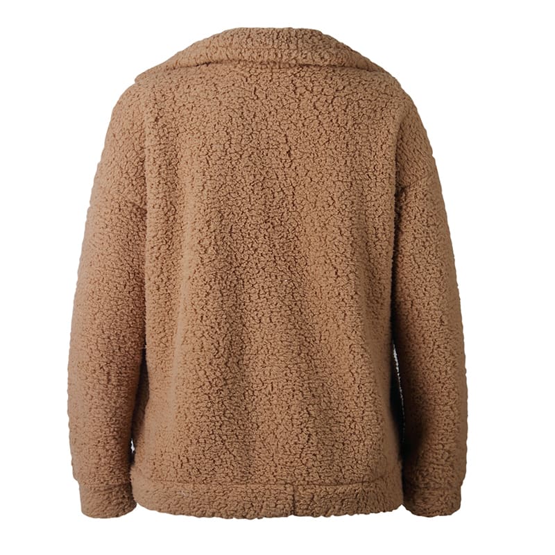 Fleece Faux Fur Winter Warm Teddy Bear Double Sided Cashmere Coat