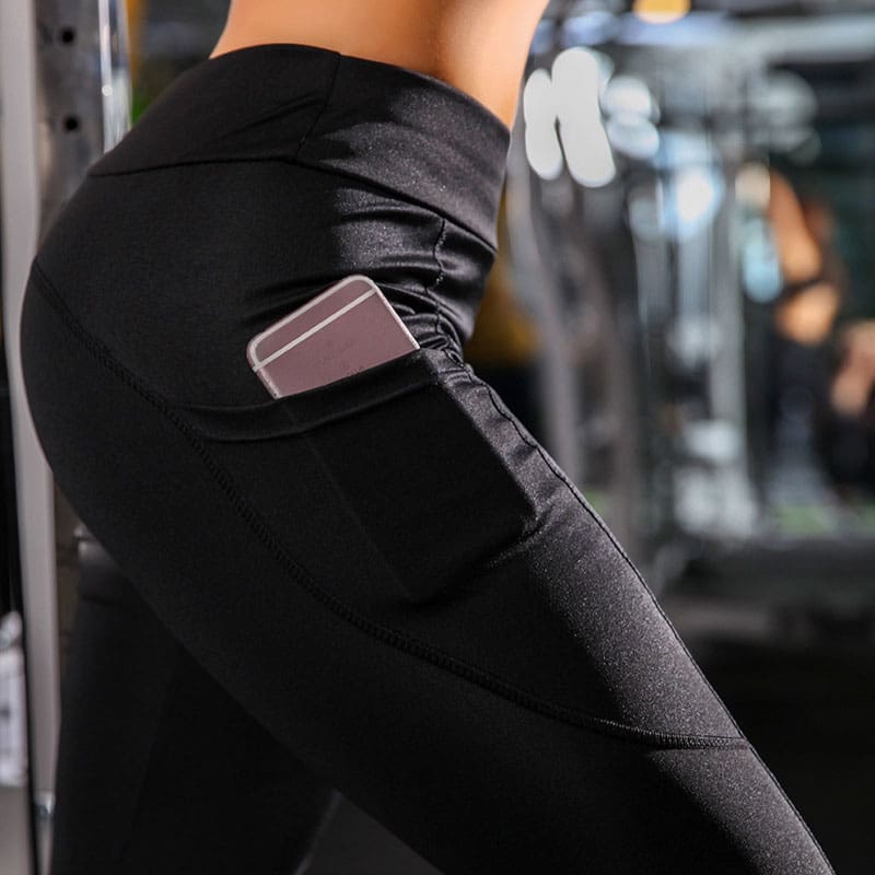 Women Sport Pants High Waist Fitness Leggings Running Gym Elastic Trousers Casual Solid Skinny Workout Athletic Pants