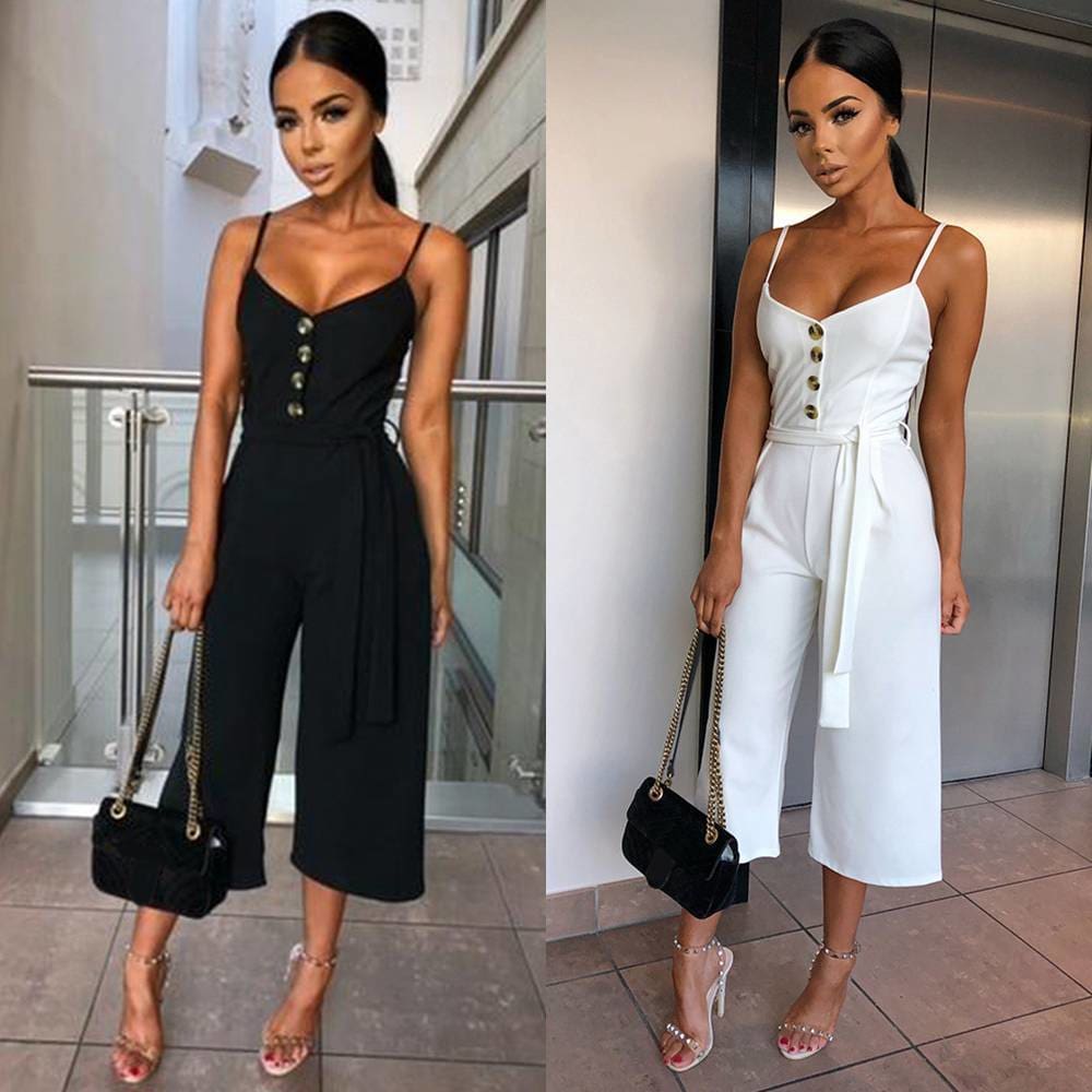 Summer Women Ladies Clubwear Playsuit Fashion Bodycon Party Jumpsuit Romper Trousers Casual Loose Linen Cotton Jumpsuit