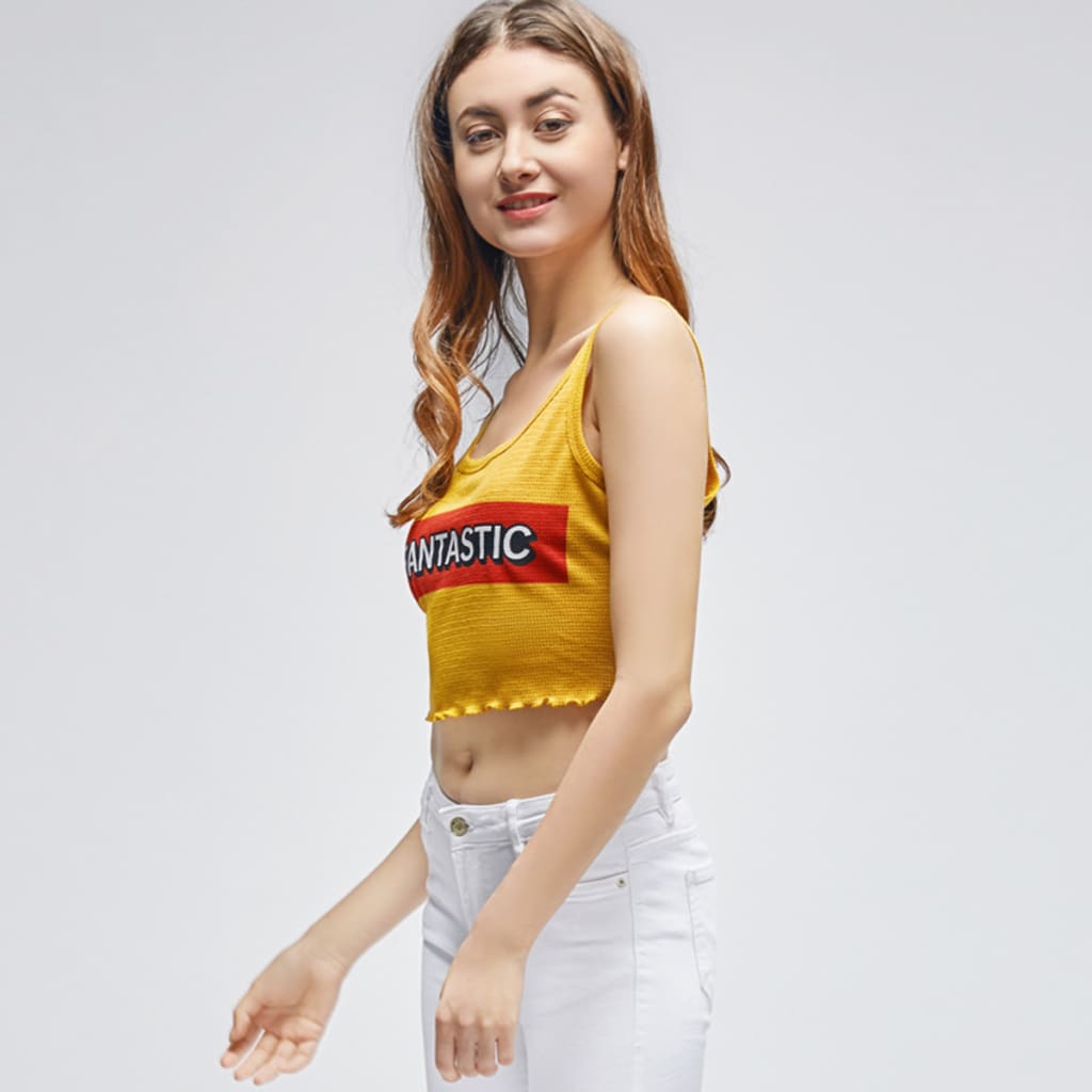 Women Casual Tank Top Vest Blouse Lady Casual Sleeveless Summer Crop Top Shirt Cami Top Outwear Streetwear