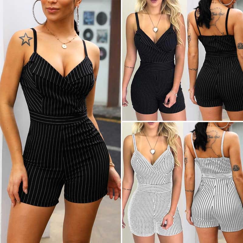 Womens Jumpsuit Sexy Ladies Boho Playsuit Summer Beach Casual Bodycon