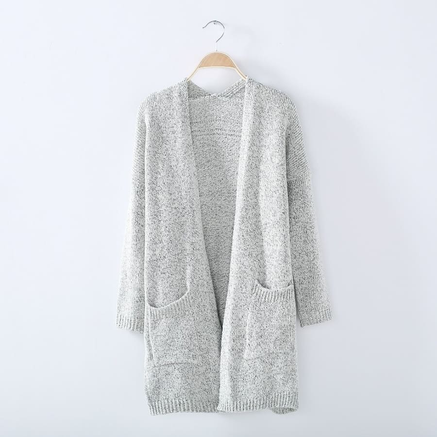 Women Autumn Cardigan Loose Sweater Long Sleeve Knitted Outerwear