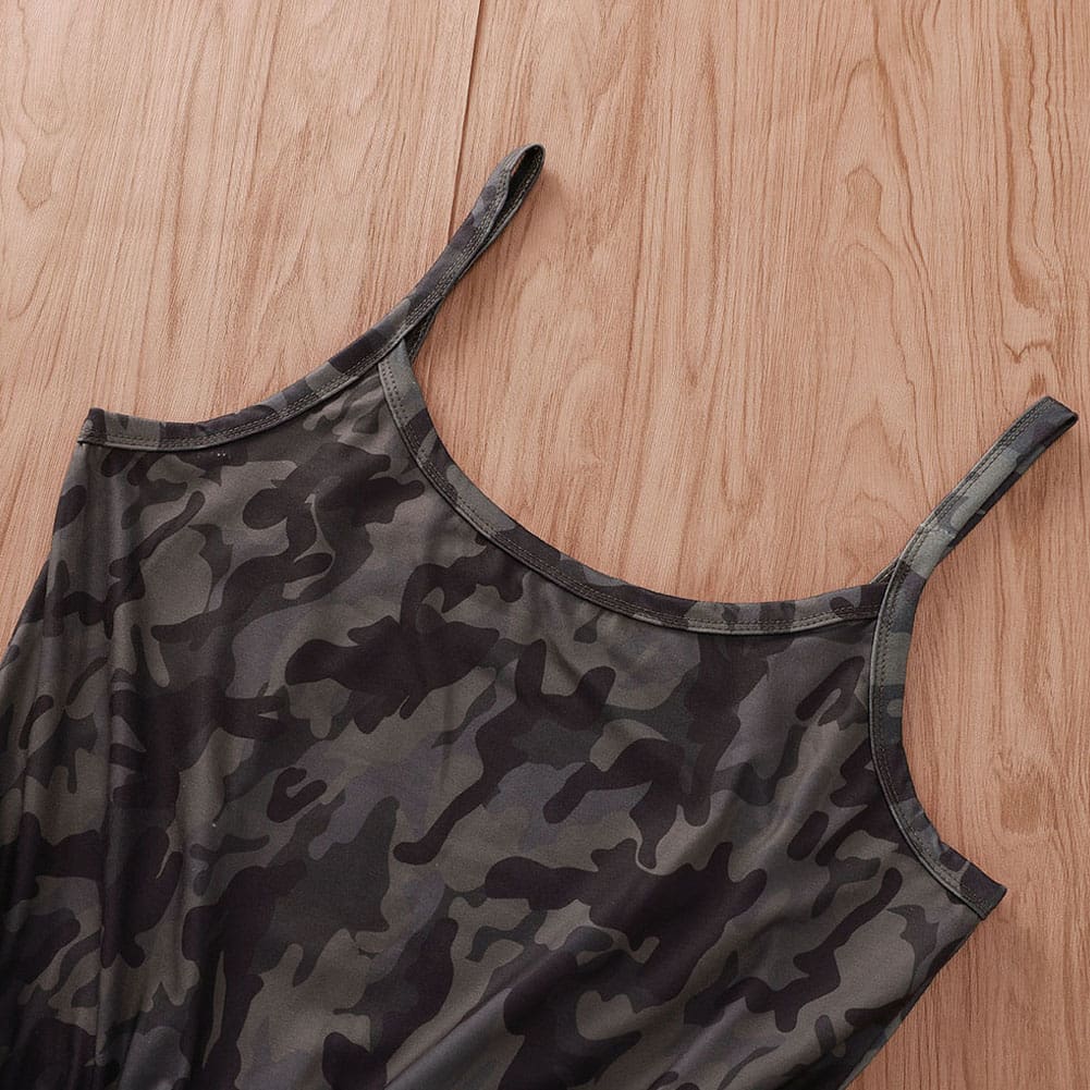 Women Casual Sleeveless Bodycon Romper Ladies Camouflage Jumpsuit Club Tights Bodysuit Short Pants Playsuit