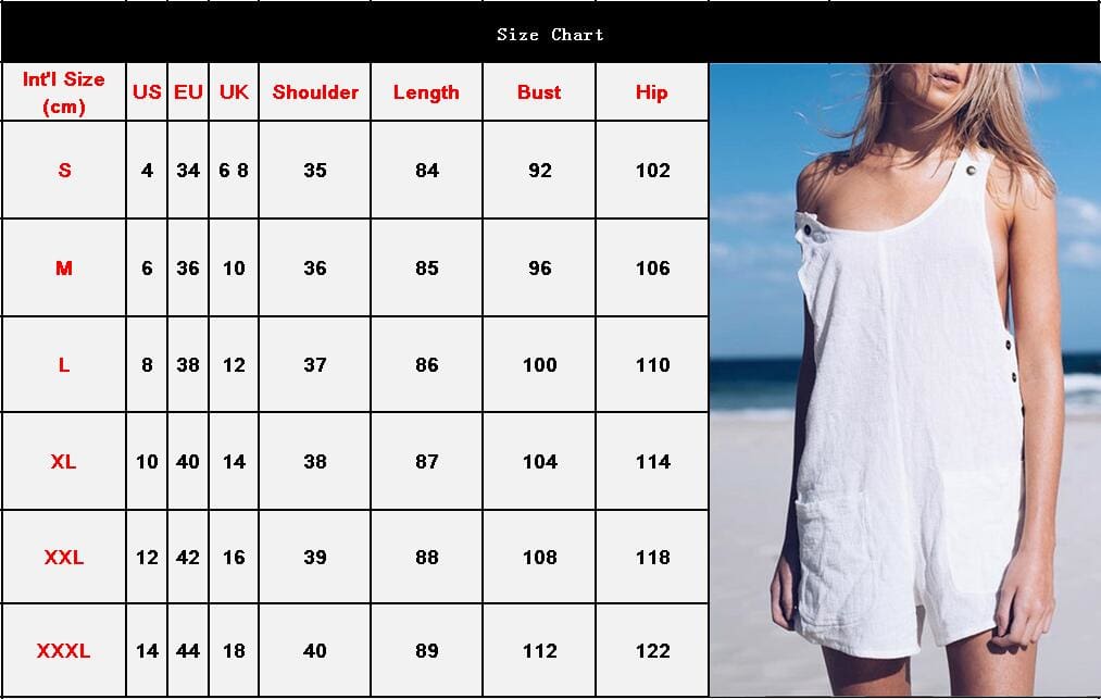 Fashion Women Sleeveless Linen V-Neck Pockets Rompers Summer New Ladies Solid Playsuits Holiday Casual Playsuit Plus Size