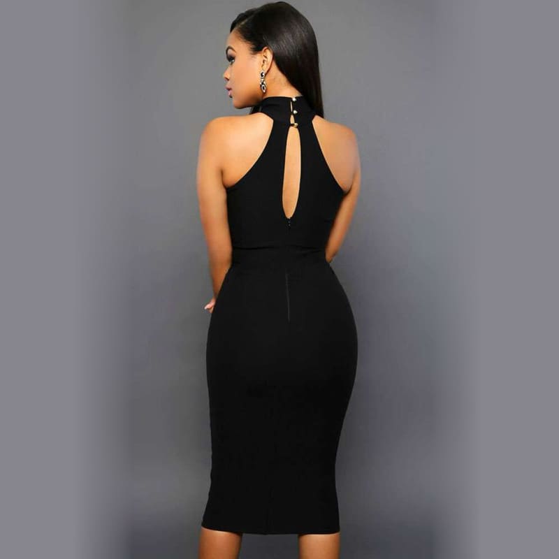 Women Sleeveless Bandage Bodycon Dress Ladies Summer Evening Party Slim Mini Pencil Dress Women Clothing