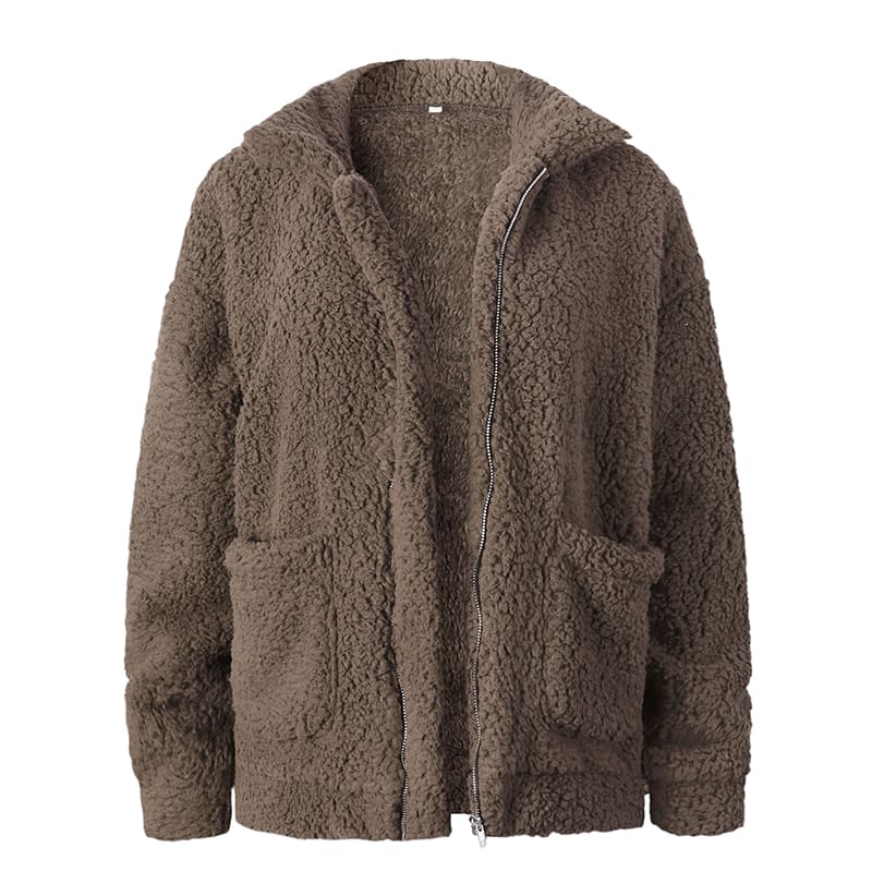 Fleece Faux Fur Winter Warm Teddy Bear Double Sided Cashmere Coat