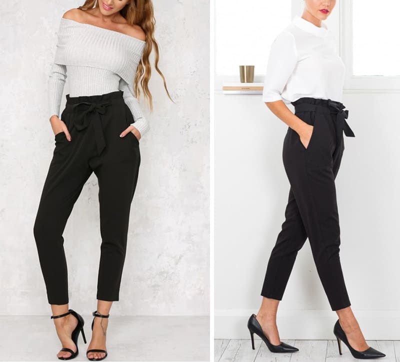 Up Pencil Pants Women Trousers High Waist Streetwear Vintage Pant