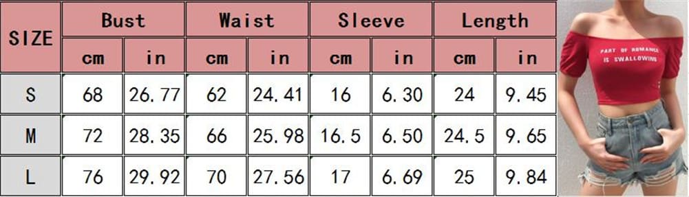 Women Summer Casual Off Shoulder Crop Top Vest Fashion Sexy Slash Neck Letter Beach Short Slim Tee T-shirts