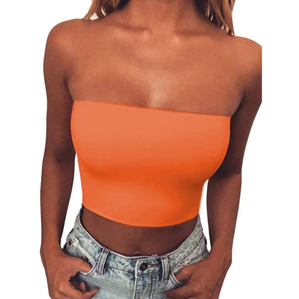 New Women Off Shoulder Strapless Casual Tank Vest Sleeveless Summer Bodycon Slim Tank Crop Tops Camis Outwear