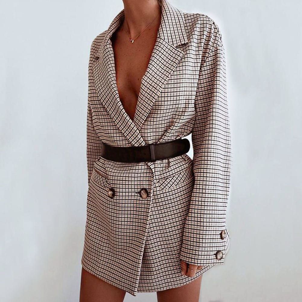 Fashion Women Sexy Jackets Button Down Blazer Coat 2019 New Office Ladies Slim Fit Casual Jacket Outfit Outwear