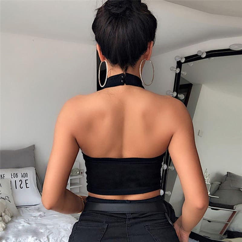 Women Casual Tank Top Vest Blouse Ladies Sexy Chain Halter Sleeveless Summer Beach Crop Top Shirt Cami Top