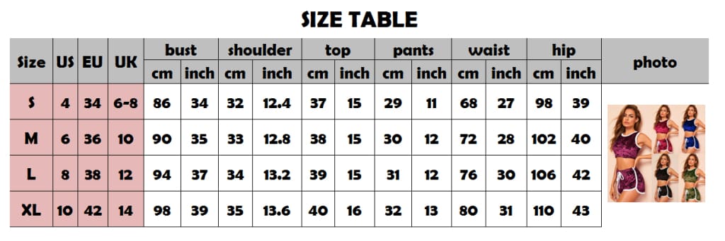 Women Ladies 2Pcs Sport Suit Workout Gym Summer Solid Casual Tracksuit Running Sports Crop Tops + Shorts Athletic Set