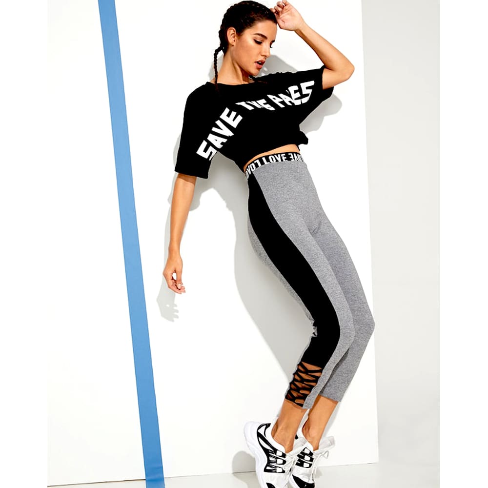 Women Casual Fitness Leggings Running Gym Sport High Waist Jogging Stretch Slim Pants Trousers Workout Wear