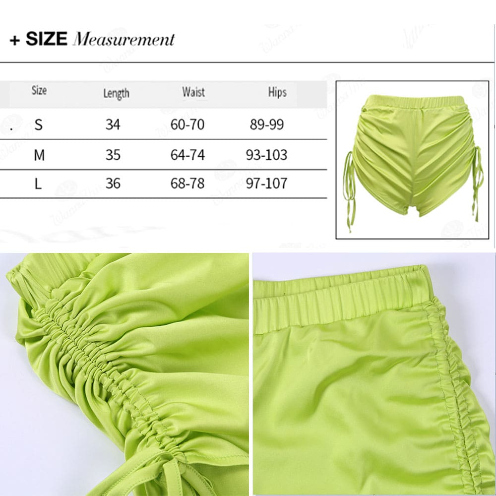 Women Push Up Shorts Elastic High Waist Fitness Beach Running Gym Sports Solid Casual Hot Trousers Shorts