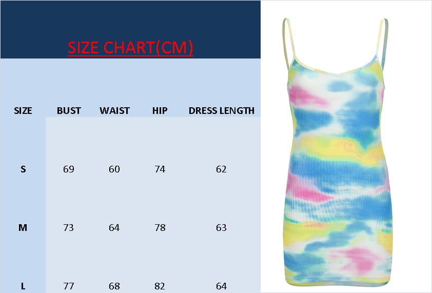 Bodycon Dress 2019 Fashion Women Sexy Tie Dye Dress Ladies Summer Beach Strap Mini Dresses Package Hip Sundress