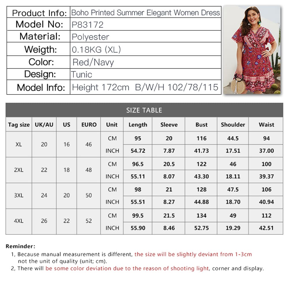 Plus Size Women Short Sleeve Wrap Boho Floral Mini Dress Fashion Ladies Summer Sundress Casual V Neck Holiday Beach Clothes