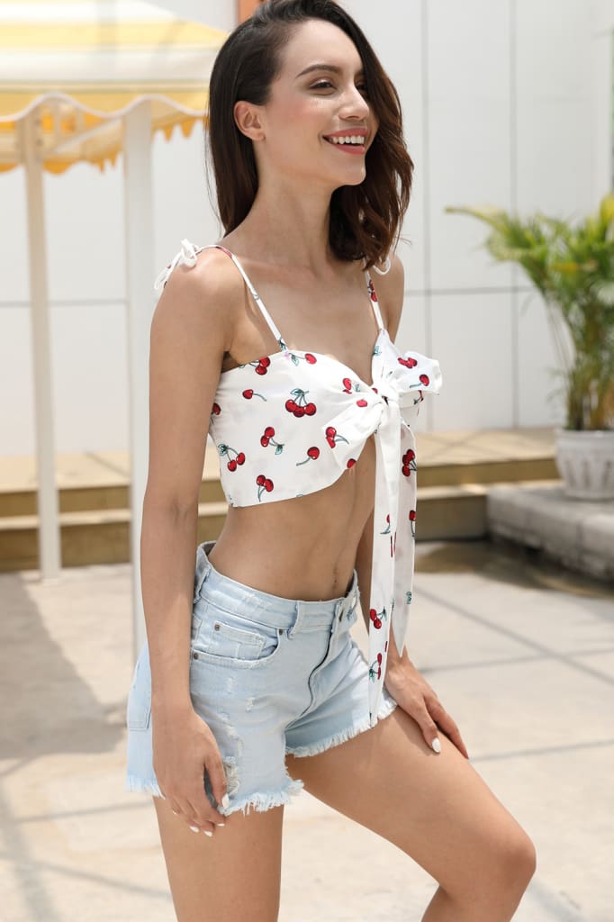 Women Fashion Elastic Tube Top Blouse Sexy Backless Floral Print Bandage Summer Beach Casual Bra Crop Top Shirt