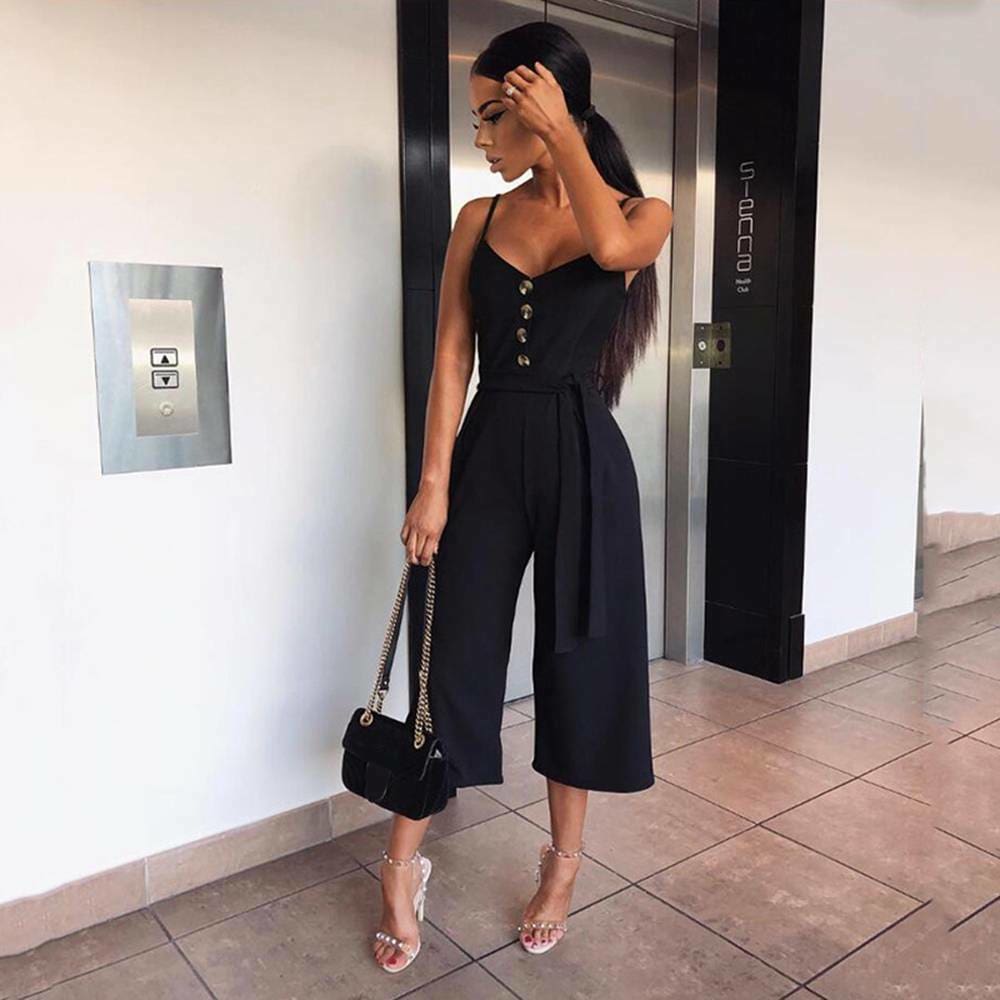 Summer Women Ladies Clubwear Playsuit Fashion Bodycon Party Jumpsuit Romper Trousers Casual Loose Linen Cotton Jumpsuit