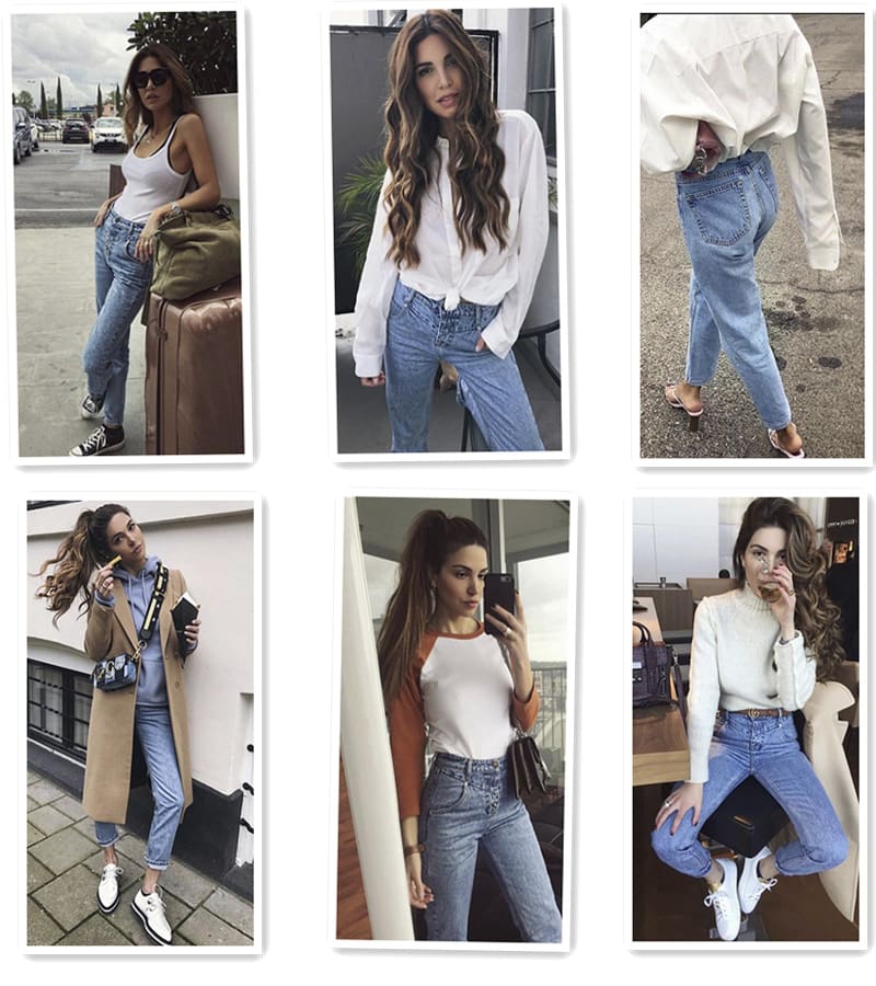 New Fashion High Waist Boyfriend Jeans Women Casual Straight Jean