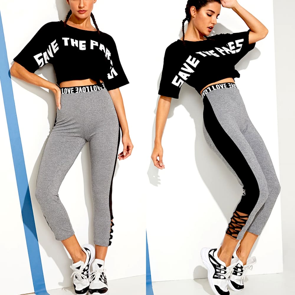 Women Casual Fitness Leggings Running Gym Sport High Waist Jogging Stretch Slim Pants Trousers Workout Wear