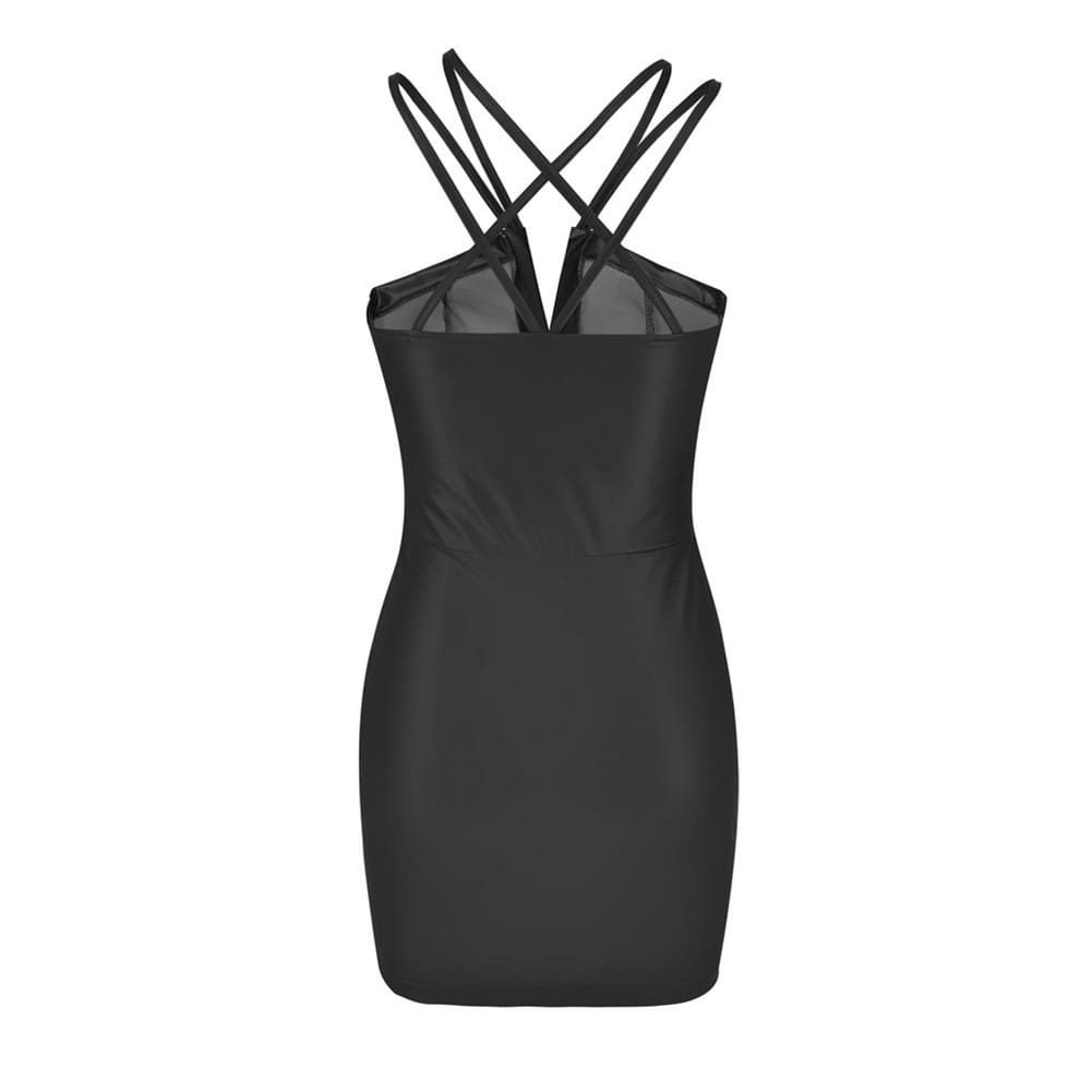 Bodycon Dress Women Ladies Sexy Spaghetti Strap V neck Slim Short Mini Dress Package Hip Slip Dress Sundress