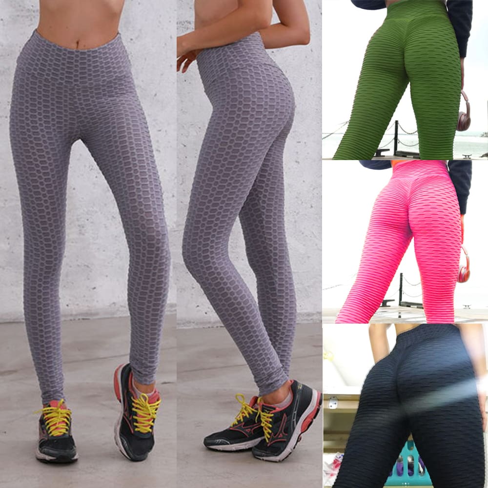 High Waist Fitness Leggings Women Running Gym Workout Push Up Trousers Casual Solid Training Pants Sport Pants