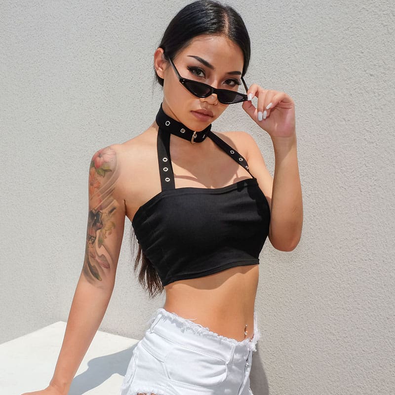 Women Camisole Female Summer Casual Spaghetti Strap Sleeveless V-Neck Vest Crop Tops Women Beach Clothes