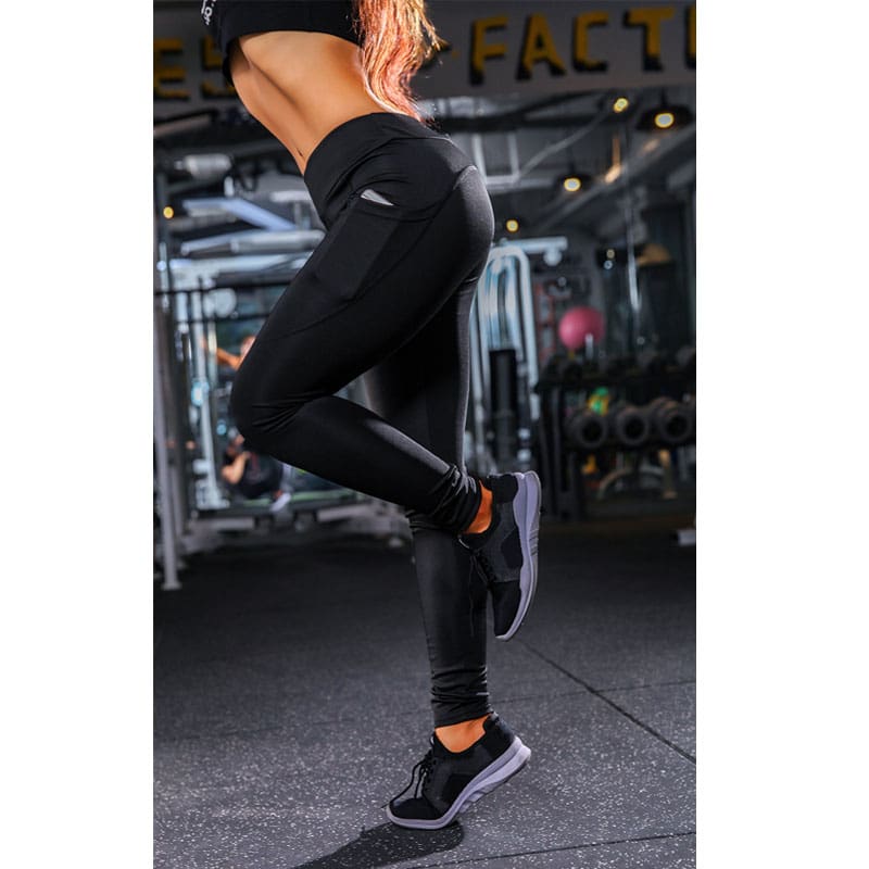 Women Sport Pants High Waist Fitness Leggings Running Gym Elastic Trousers Casual Solid Skinny Workout Athletic Pants