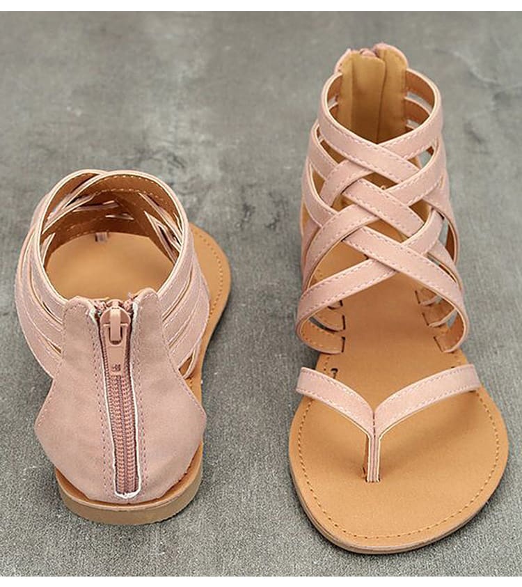 Women Sandals Female Flat Sandals Rome Style Cross Tied Sandals