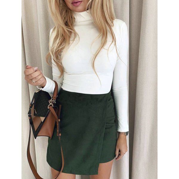 The Best Irregular Lady Skirt Female Summer Solid High Waist A-line Mini Skirt Online - Takalr