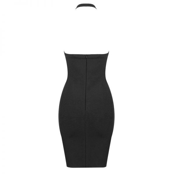 The Best Lace Skinny Bandage Dress Backless Evening Dress Online - Takalr