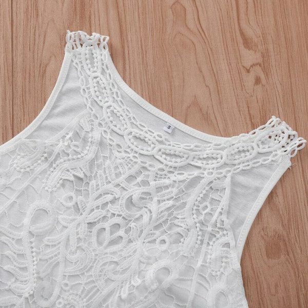 The Best Lace Tank Top Vest Blouse Sleeveless Fashion Solid Beach Crop Top Shirt Cami Top Online - Takalr