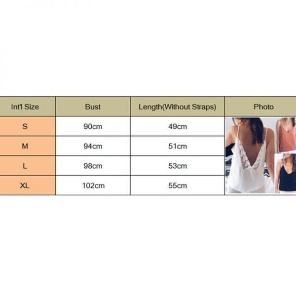 The Best Lace Top Sleeveless V Neck Tank Loose Vest Open Back Tee Ladies Backless Daily Basic Shirt Online - Source Silk