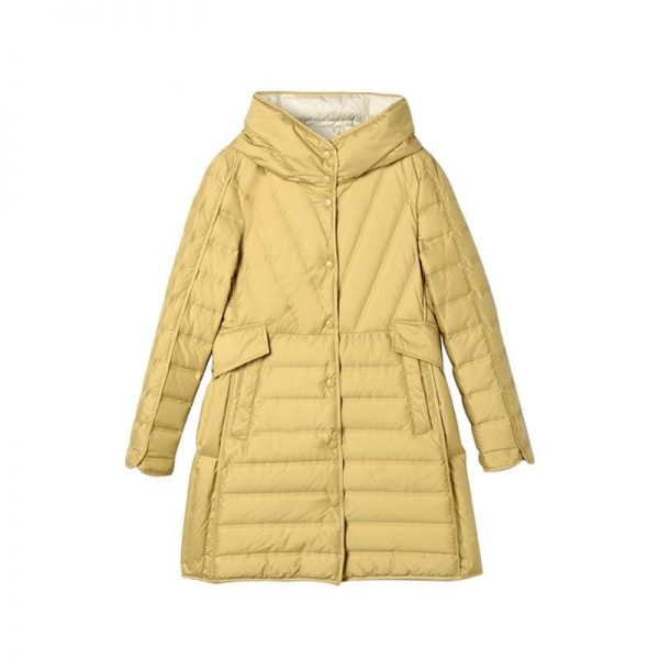 The Best Lace-up Hooded Down Jacket White Duck Down Coat Female Winter Coat Online - Takalr