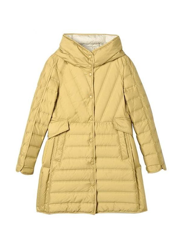 The Best Lace-up Hooded Down Jacket White Duck Down Coat Female Winter Coat Online - Takalr