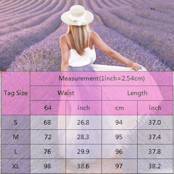 The Best Ladies Elegant Double Mesh Skirts Pleated Long Maxi Dress Skirt Women's Beach Beautiful Lace New Light Purple Wear Online - Takalr