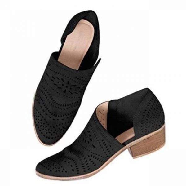 The Best Leisure Hollow Low-heeled Shoes Women Sandals Online - Source Silk