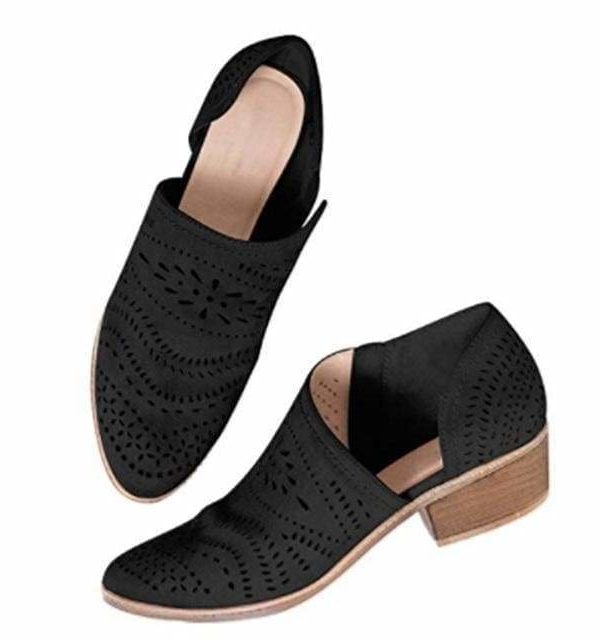 The Best Leisure Hollow Low-heeled Shoes Women Sandals Online - Source Silk