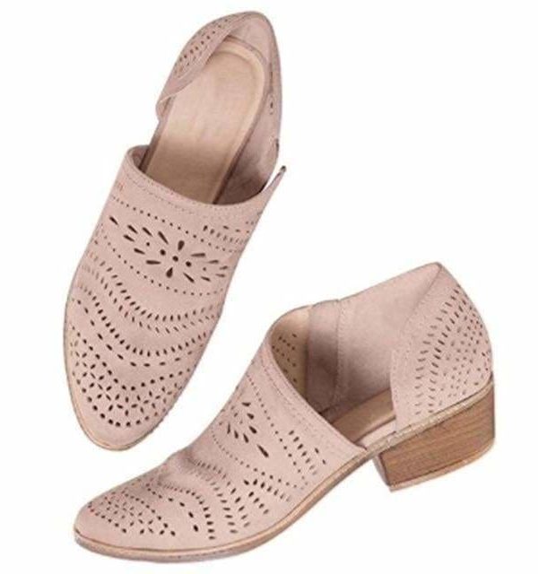 The Best Leisure Hollow Low-heeled Shoes Women Sandals Online - Source Silk